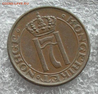 Норвегия, 1 эре 1937 с 10р. до 26.03.22. 22:00 Мск. - нор1