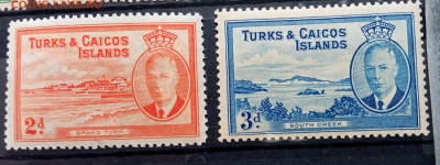 Теркс и Кайкос 1950г.стандарт,король ГеоргVI чбн,2 и 3 пенни - IMG_20220325_142618