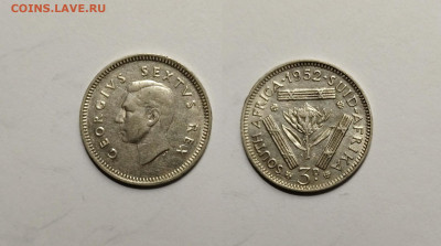 Брит.Южная Африка 3 цента 1952 г Георг VI - 31.03 - IMG_20220327_181213