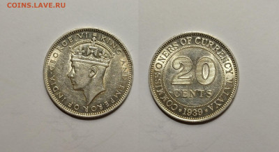 Британская Малайя 20 центов 1939 г Георг VI №2 - 31.03 - IMG_20220327_175759