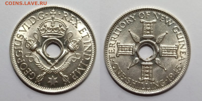 Британская Новая Гвинея 1 шиллинг 1945г Георг VI №1 - 31.03 - IMG_20220327_175419