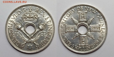 Британская Новая Гвинея 1 шиллинг 1945г Георг VI №2 - 31.03 - IMG_20220327_175451