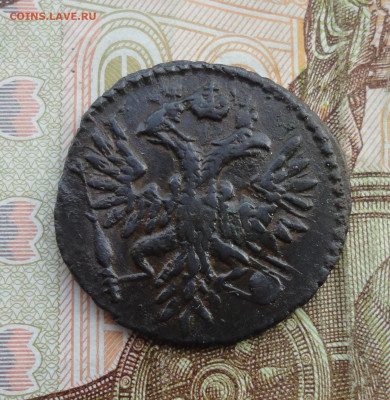 Кладовая полушка 1730 года перечекан. Лот №-1 До 31.03.22. - DSC09321.JPG