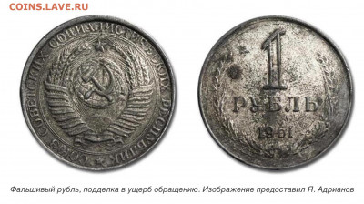1 Рубль 1961г. Гладкий гурт. Копия? - image