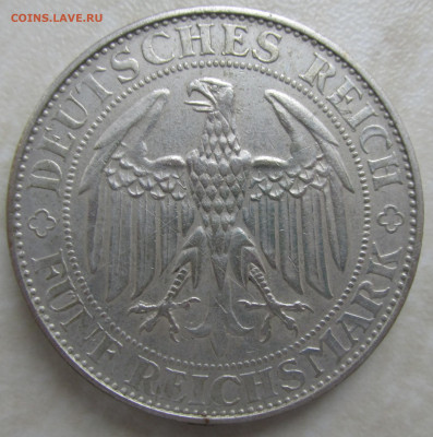 Германия Веймар 5 марок 1929 E 1000 лет основания Мейсена - 5 марок 1929 а.JPG