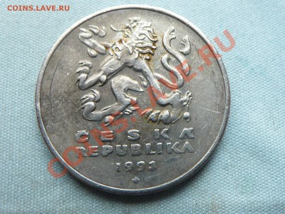 С РУБЛЯ ЧЕХИЯ 5 крон 1993 год до 21.11.11 в 22-00 - MEMO0054.JPG