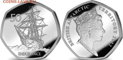 Монеты с Корабликами - bat50p2022endurance