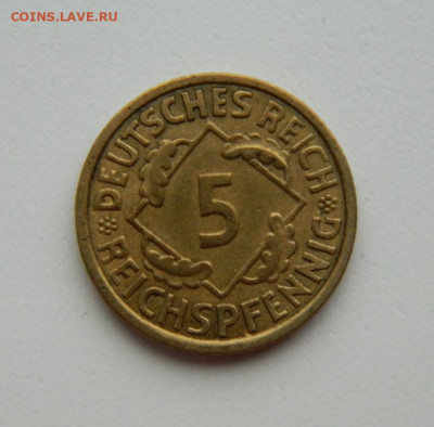 Германия 5 рейхспфеннигов 1936 г. "А"  до 04.04.22 - DSCN3993.JPG