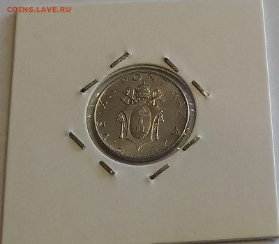 Ватикан 2 лиры 1953. UNC. Тираж - 400 000 шт. - 12