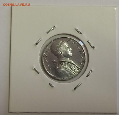Ватикан 5 лир 1957. UNC. Тираж - 30 000 шт. - 10