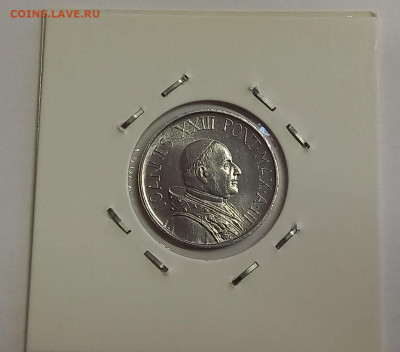 Ватикан 5 лир 1961. UNC. Тираж - 25 000 шт. - 11