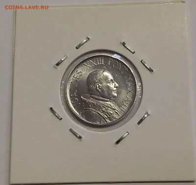 Ватикан 5 лир 1961. UNC. Тираж - 25 000 шт. - 9