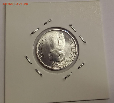 Ватикан 5 лир 1966. UNC. Тираж - 90 000 шт. - 9