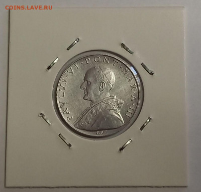 Ватикан 10 лир 1965. UNC. Тираж - 60 000 шт. - 10