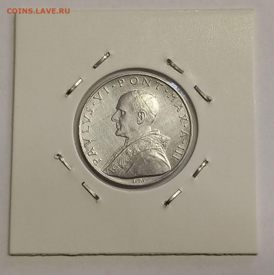 Ватикан 10 лир 1965. UNC. Тираж - 60 000 шт. - 7