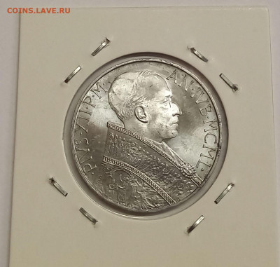 Ватикан 10 лир 1950. UNC! Тираж - 60 000 шт. - 10
