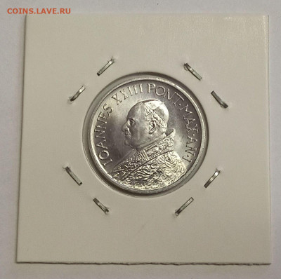 Ватикан 10 лир 1959. UNC. Тираж - 25 000 шт. - 7