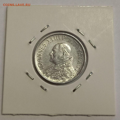 Ватикан 10 лир 1960. Тираж - 25 000 шт. - 8