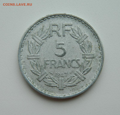 Франция 5 франков 1947 г. до 04.04.22 - DSCN4073.JPG