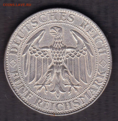 Германия Веймар 5 марок 1929 E 1000 лет основания Мейсена - 5 марок 1929 а скан