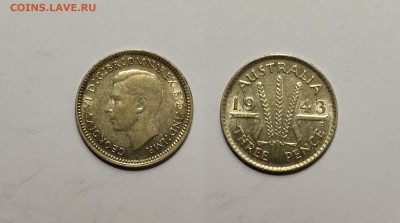 Австралия 3 пенса 1943 года, Георг VI №2 - 7.04 - IMG_20220327_180216