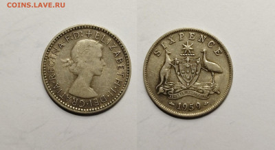 Австралия 6 пенсов 1959 г Елизавета II - 7.04 - IMG_20220327_181353