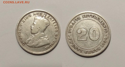 Стрейтс-Сеттлемент 20 центов 1926 г Георг V - 7.04 - IMG_20220219_172554