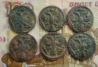 Кладовые полушки 1735 года. 6 монет. Немытые До 6.04.22. - DSC09505.JPG