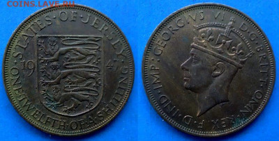 12 шиллинга 1947 года до 10.04 - Джерси 1.12 шиллинга, 1947