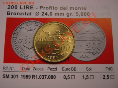 Сан Марино 200 лир 1989 Горы до 19.11 в 15.00 М - IMG_1412