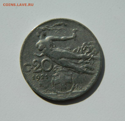 Италия 20 чентезимо 1921 г. до 07.04.22 - DSCN4295.JPG