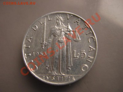 Ватикан 5 лир 1953 до 20.11 в 15.00 М - IMG_1425