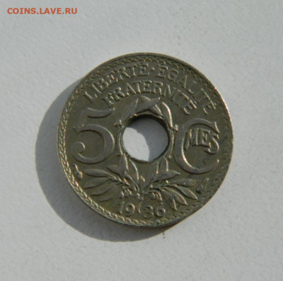 Франция 5 сантимов 1936 г. до 11.04.22 - DSCN4413.JPG