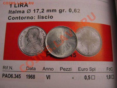 Ватикан 1 лира 1968 ФАО до 20.11 в 15.00 М - IMG_1427