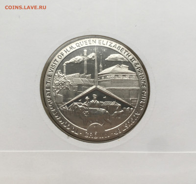 Крона Шайба Остров Мэн 1 крона 1989 Королевский визит КПД - IMG_7025.JPG