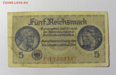 5 марок 1939-45 Германия №2 (347) 10.04.22 22:00 М - CIMG6392.JPG