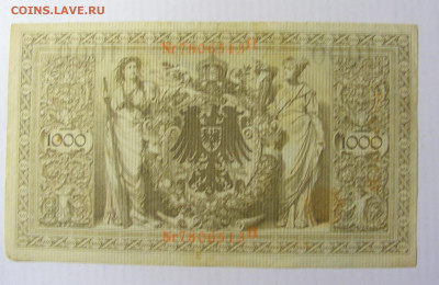 1000 марок 1910 Германия красный №2 (513) 10.04.22 22:00 М - CIMG6491.JPG