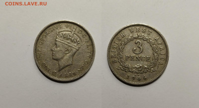 Британская Западная Африка 3 пенса 1946 г Георг VI - 9.04 - IMG_20220213_120803