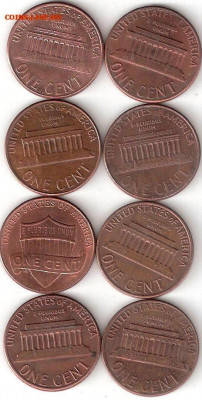 США Одноцентовики 26шт(3 лота)  ФИКС - 1 Cent-8st P 8