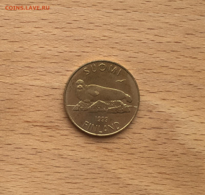 Финляндия 5 марок 1999 Тюлень животные фауна - IMG_6417.JPG