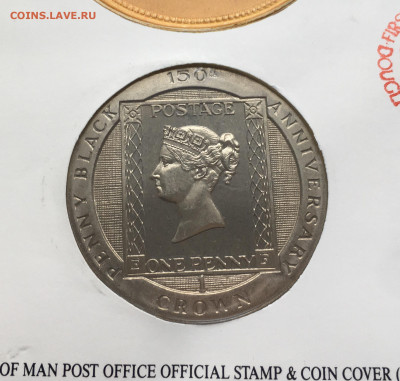 Крона Шайба Остров Мэн 1 крона "Чёрный пенни" КПД конверт - IMG_7044.JPG