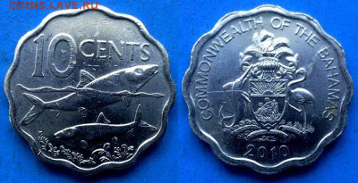 Багамы - 10 центов 2010 года (Фауна) до 14.04 - Багамы 10 центов, 2010