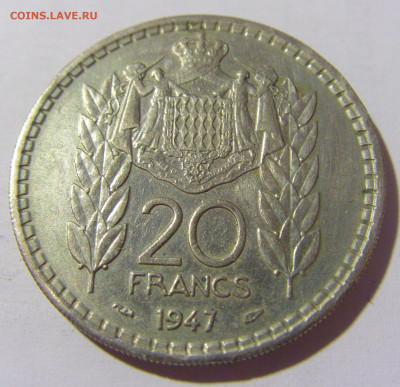20 франков 1947 Монако №1 15.04.2022 22:00 М - CIMG7852.JPG