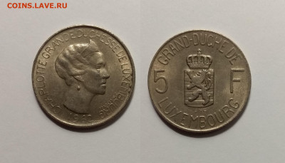 Люксембург 5 франков 1962 года, Шарлотта - 14.04 - IMG_20210307_181210