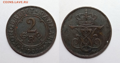Дания 2 эре 1909 года, Фредерик VIII - 14.04 - IMG_20220207_192932