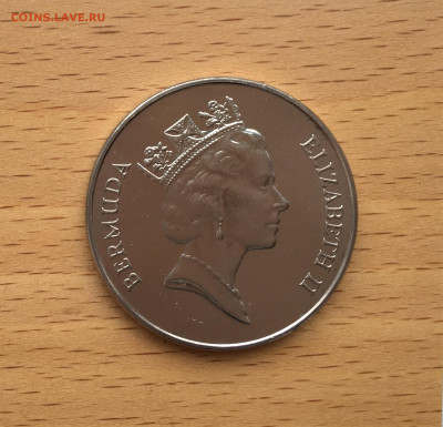Крона Шайба Бермуды 1$ доллар 1986 Черепаха фауна животные - IMG_7258.JPG