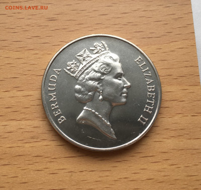 Крона Шайба Бермуды 1$ доллар 1986 Черепаха фауна животные - IMG_7259.JPG