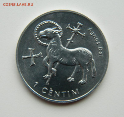 Андорра 1 сантим 2002 г. (Юбилейная)  до 18.02.22 - DSCN4612.JPG