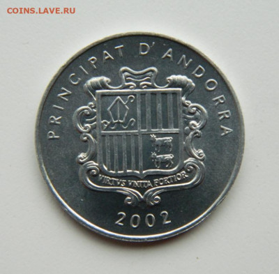 Андорра 1 сантим 2002 г. (Юбилейная)  до 18.02.22 - DSCN4613.JPG