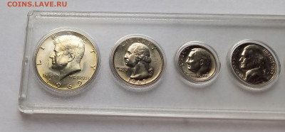 США набор монет 1969. Погодовка. Серебро. - 3